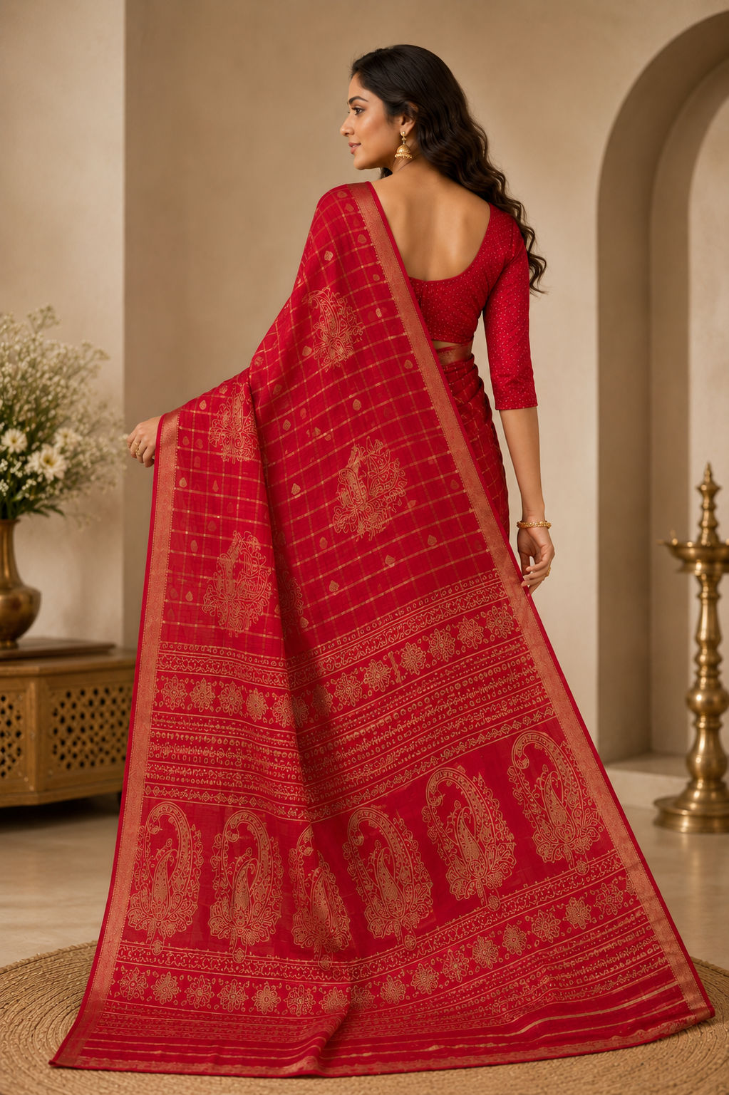 Royal Rangoli Zari Saree