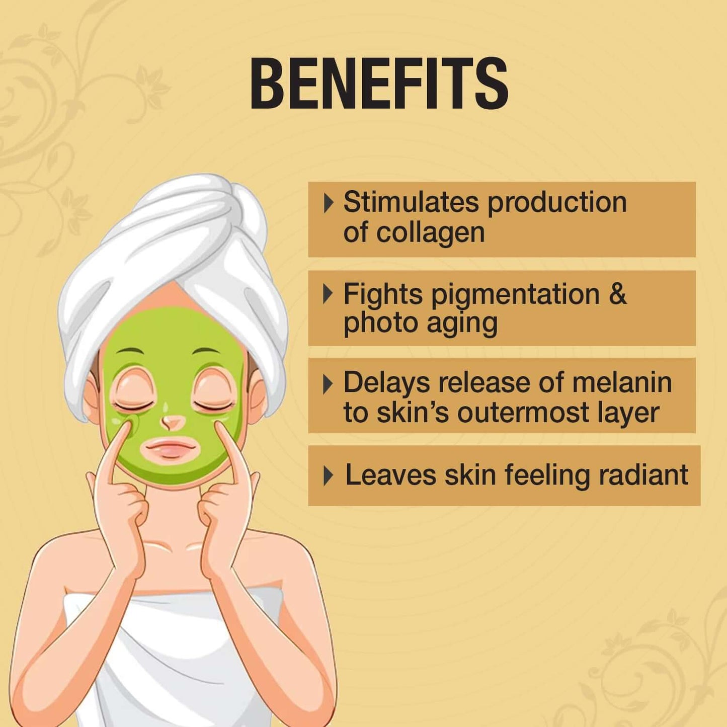 Raaga Stem Cells Infused Gold Facial Kit with 6 Steps | Gold Colloid, Red Flesh Grape Stem Cells | Reduces Pigmentation (61 gm)