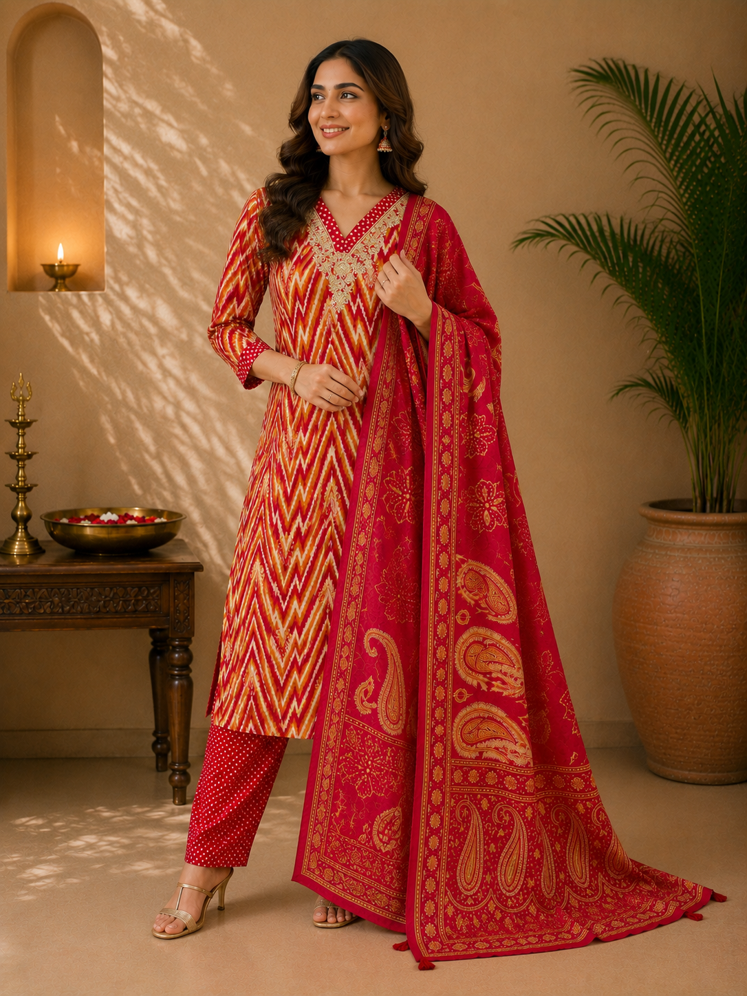 Chevron Leheriya Set