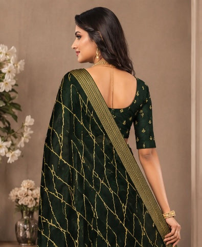 Zariya Lehriya Weave Saree
