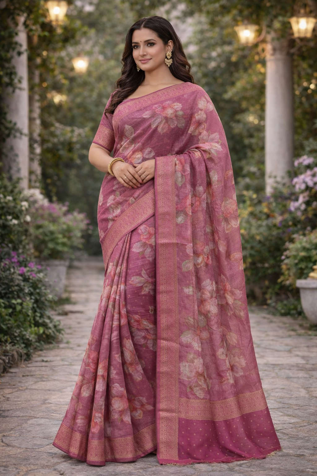 Garden Zari Organza Saree