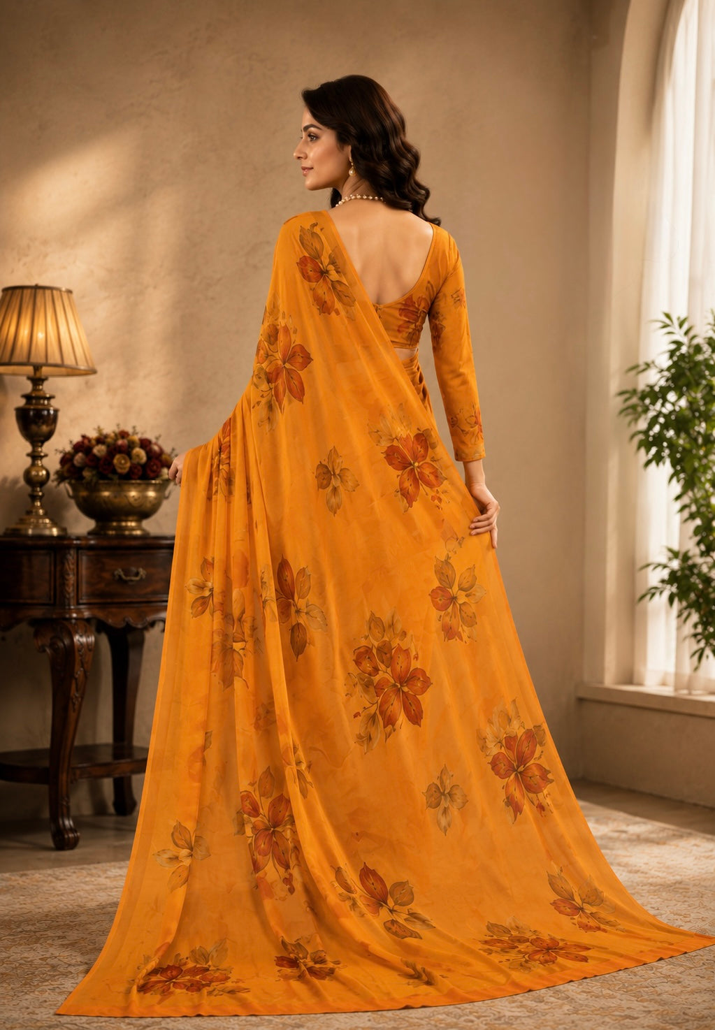 Bloom Essence Floral Saree