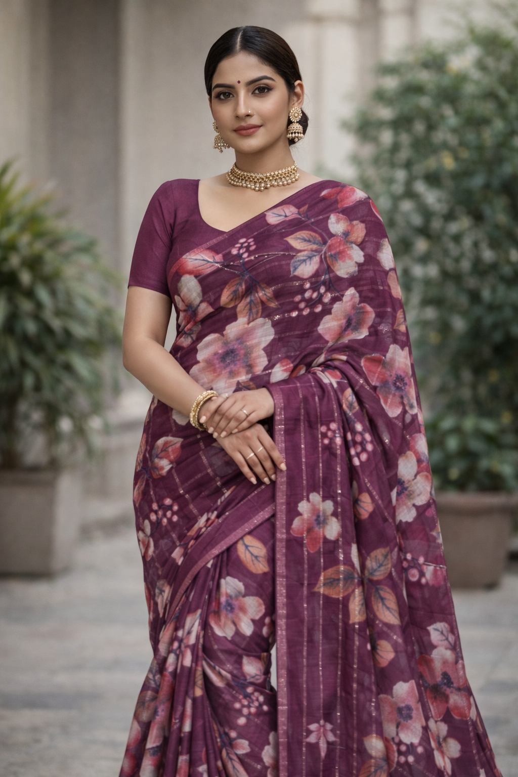 Bloom Veil Printed Soft Saree