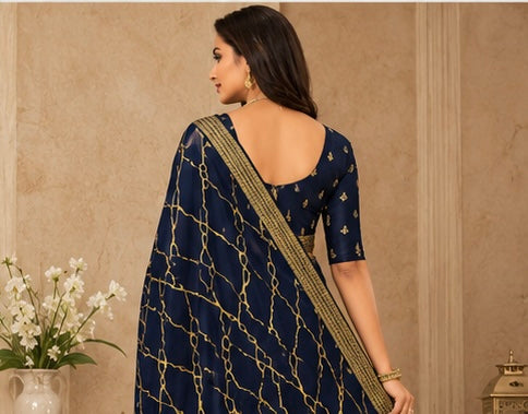 Zariya Lehriya Weave Saree