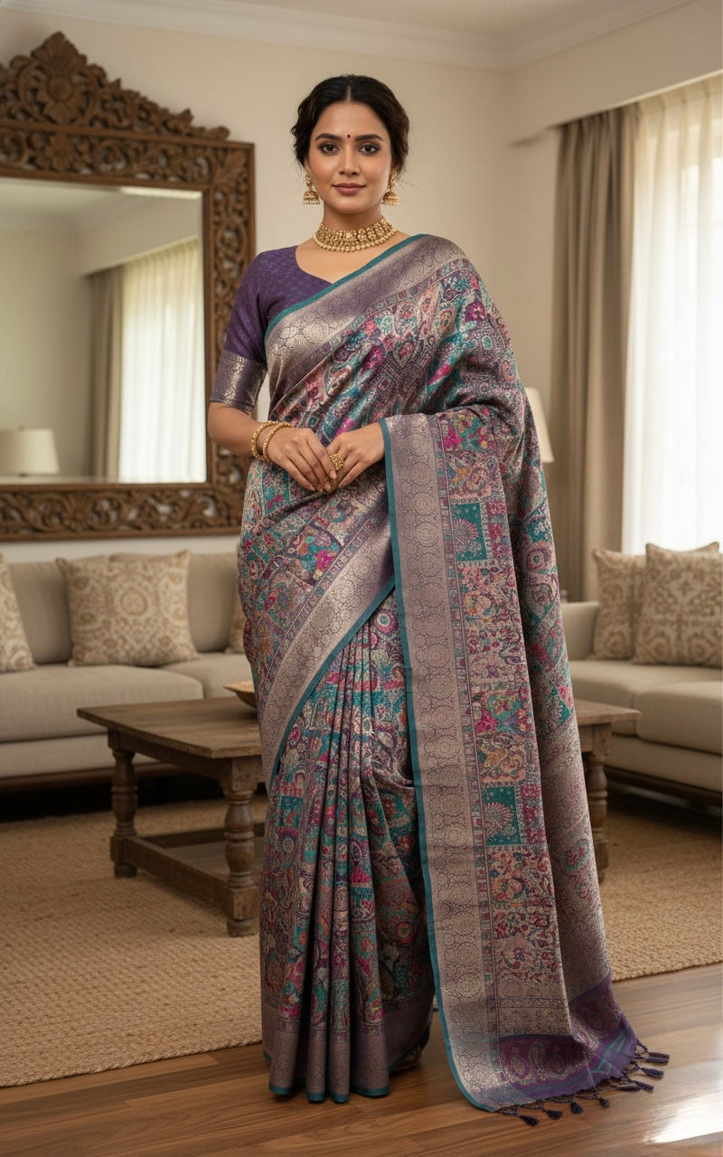 Regal Paisley Printed Saree