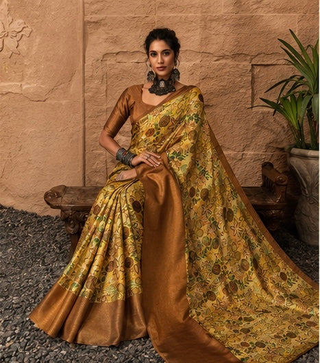 Sunlit Heritage Bloom Saree