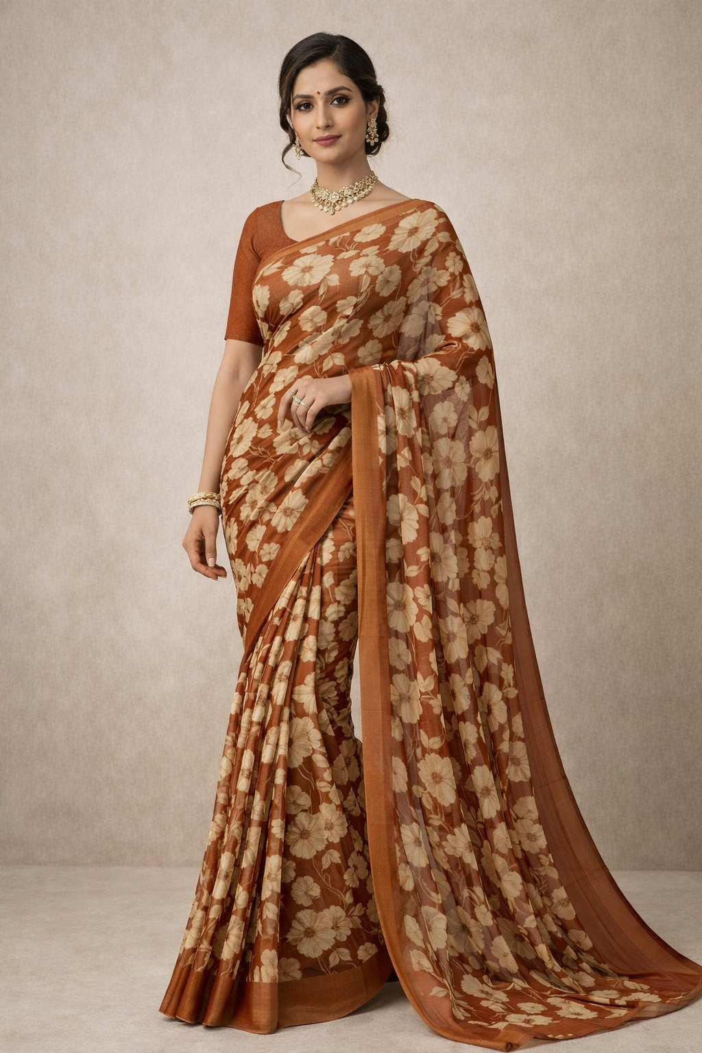 Floral Whisper Printed Saree