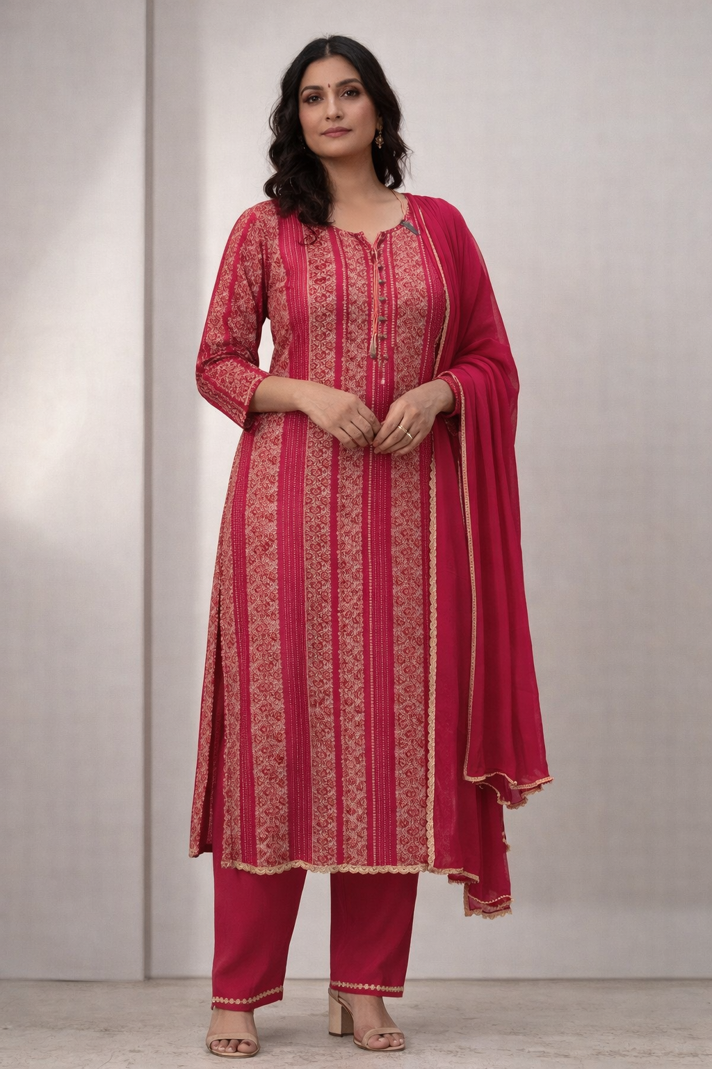Crimson Heritage Printed Kurta Set