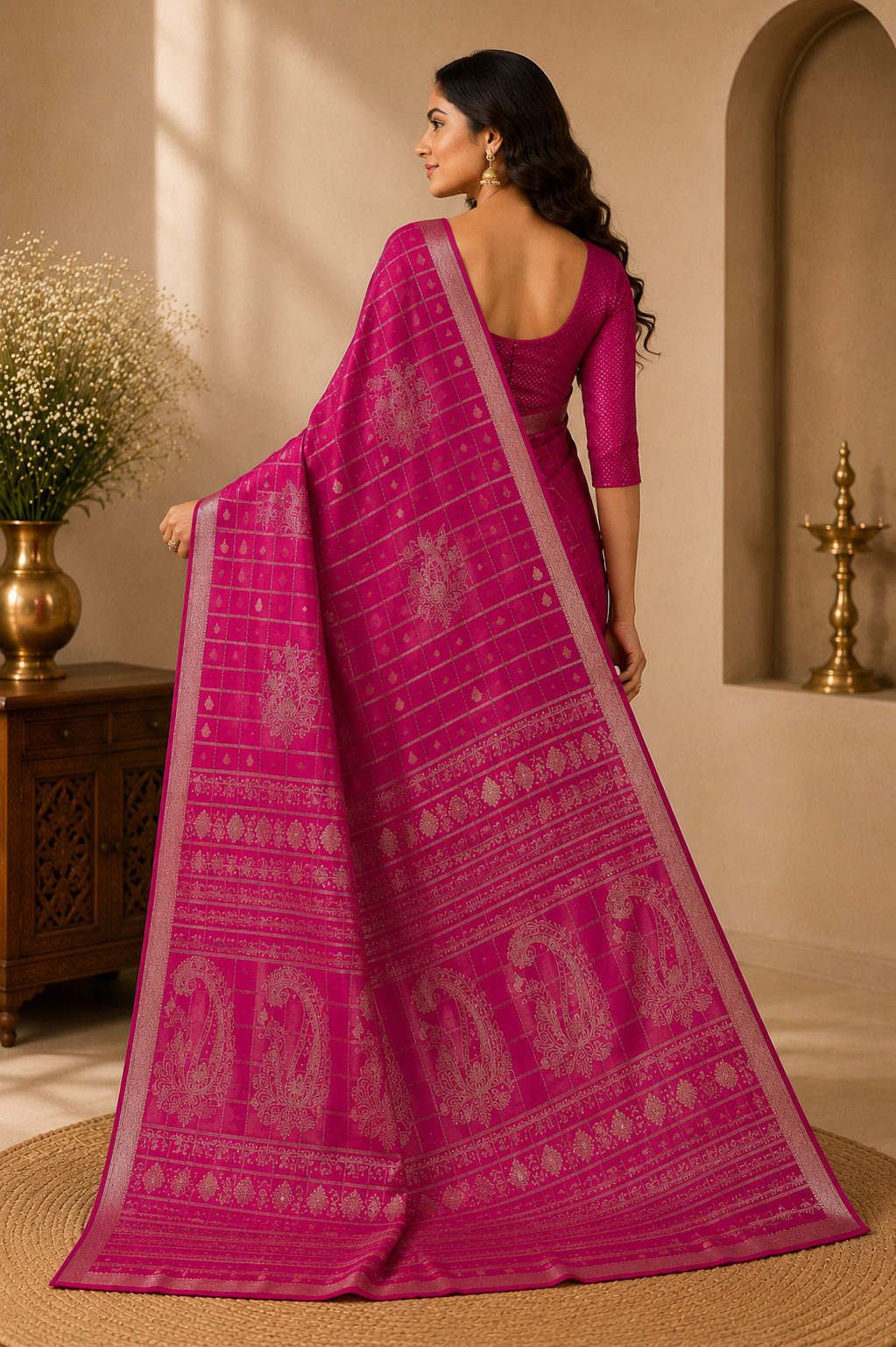 Royal Rangoli Zari Saree