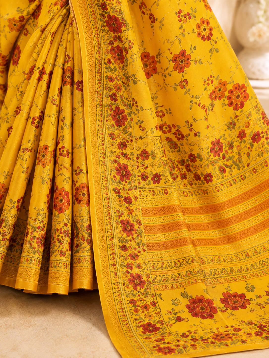 Sunlitt Blossom Printed Saree