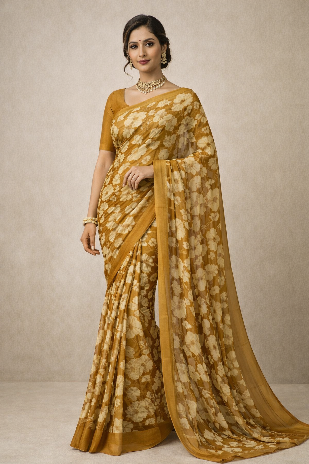 Floral Whisper Printed Saree