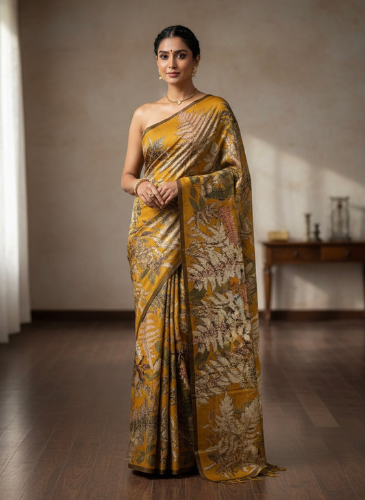 Autumn Fern Printed Saree