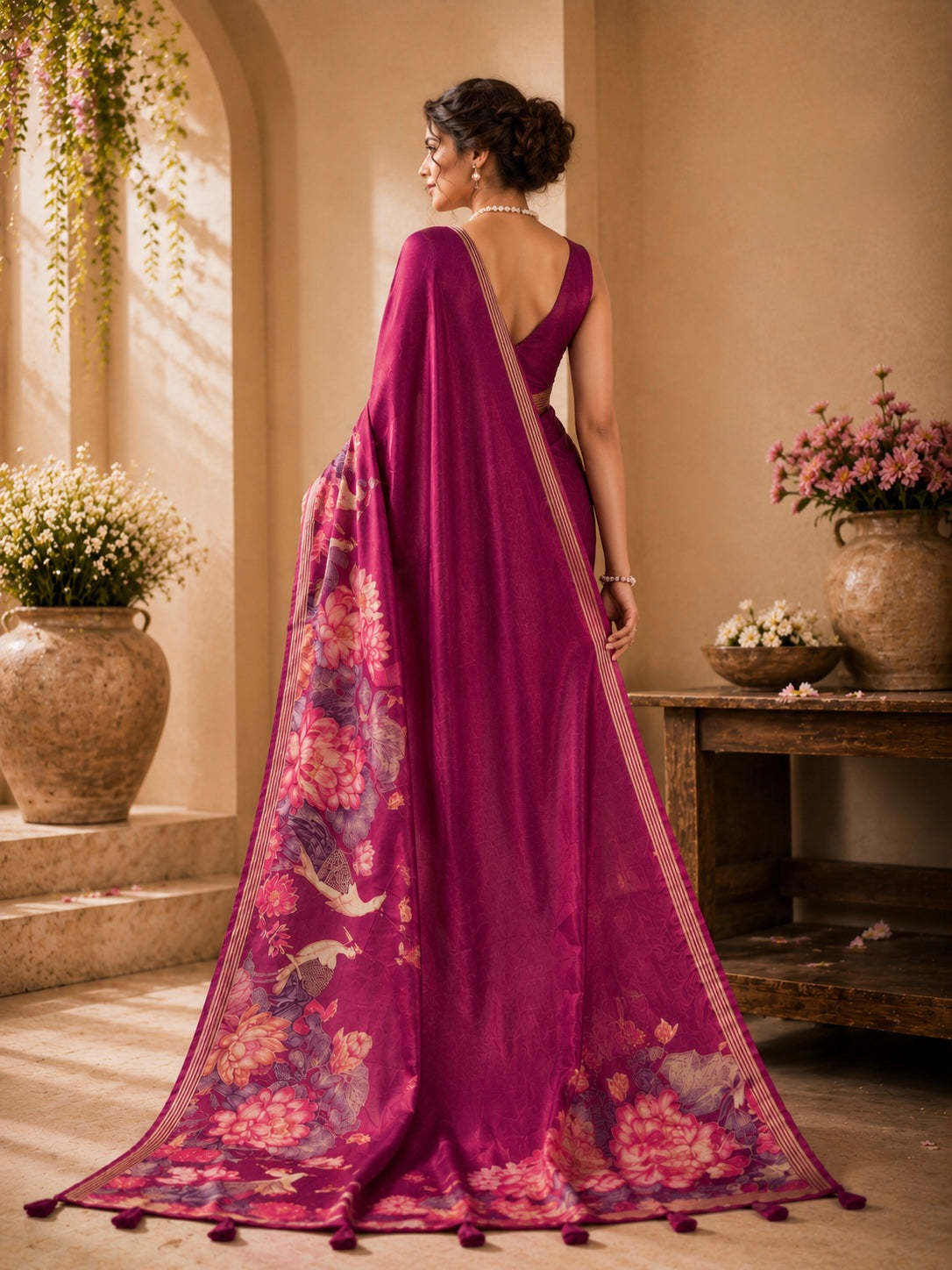 Royal Orchid Bloom Saree