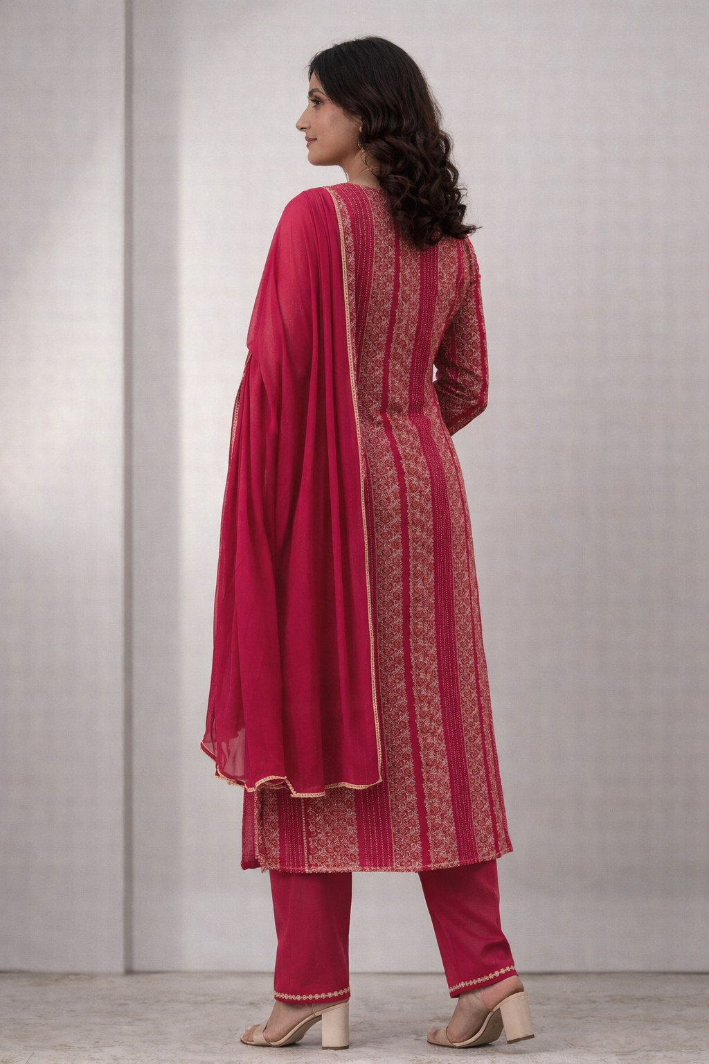 Crimson Heritage Printed Kurta Set