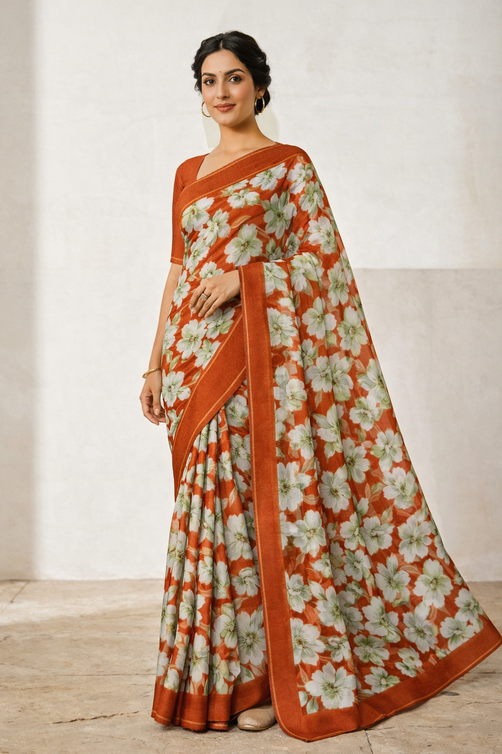Bloom Gracee Floral Printed Saree