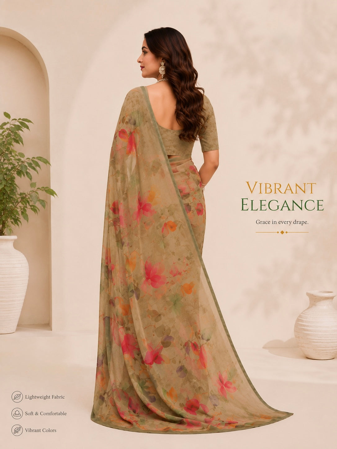 Olive Muse Saree