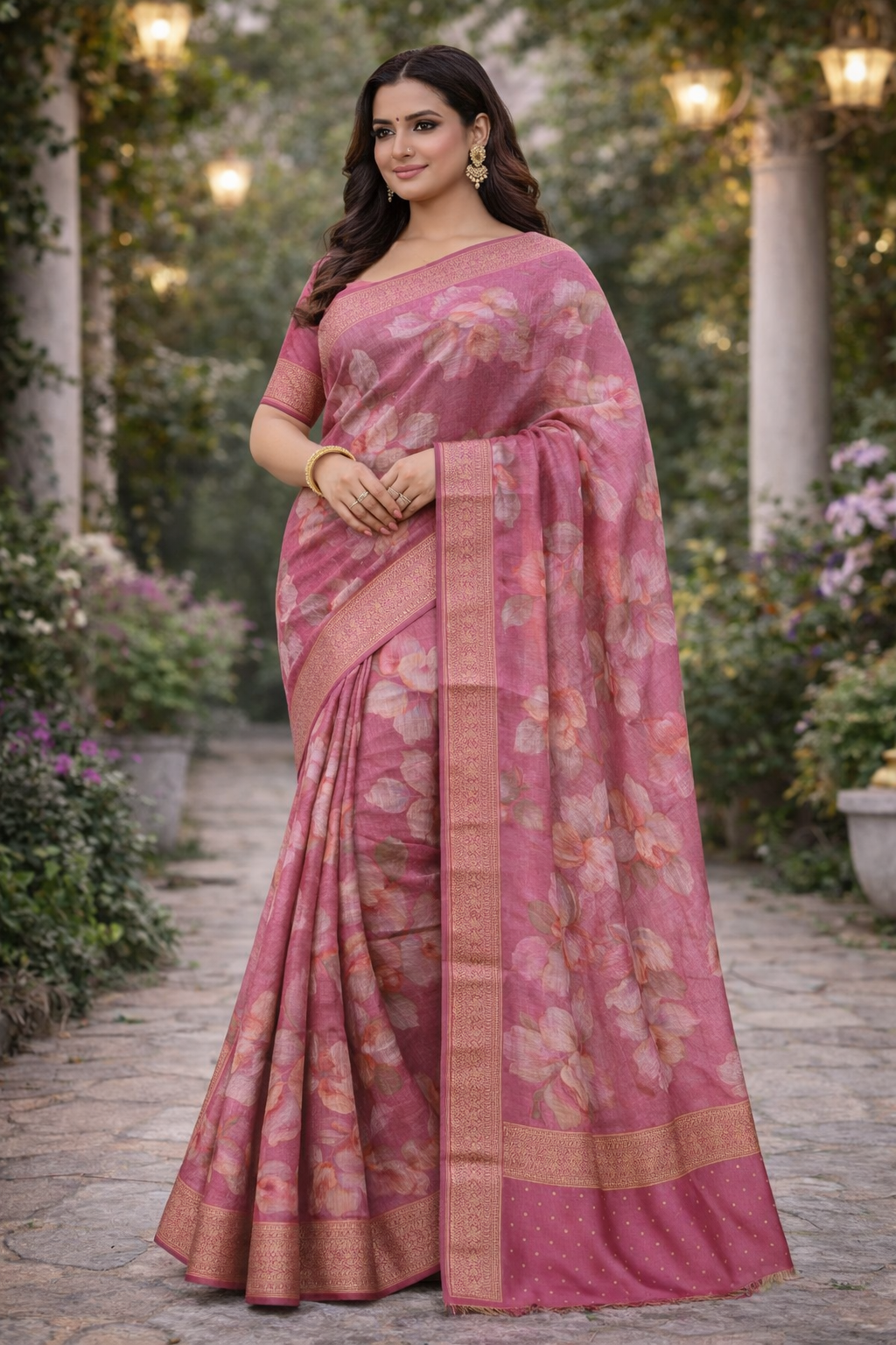 Garden Zari Organza Saree