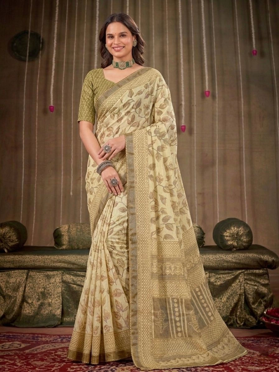 Gulbahar Dusty Rose/Yellow Woven Saree