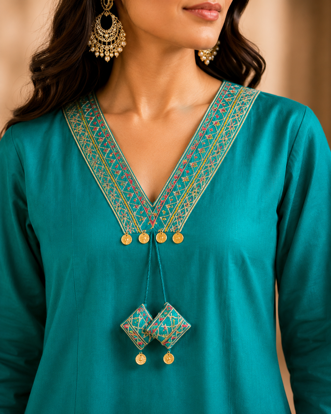 Meher Teal Ensemble Suit