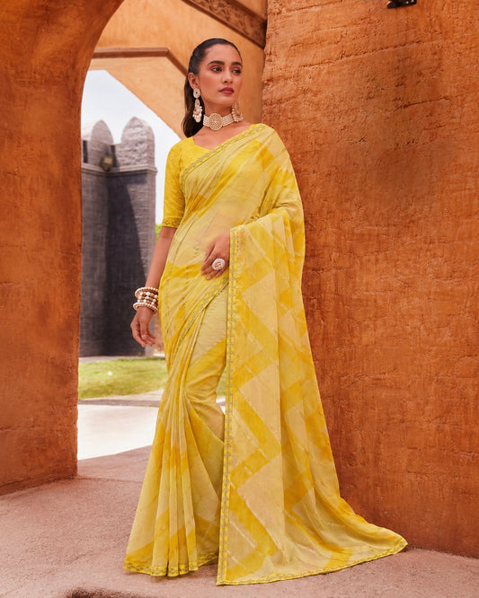 Sunlit Check Weave Saree