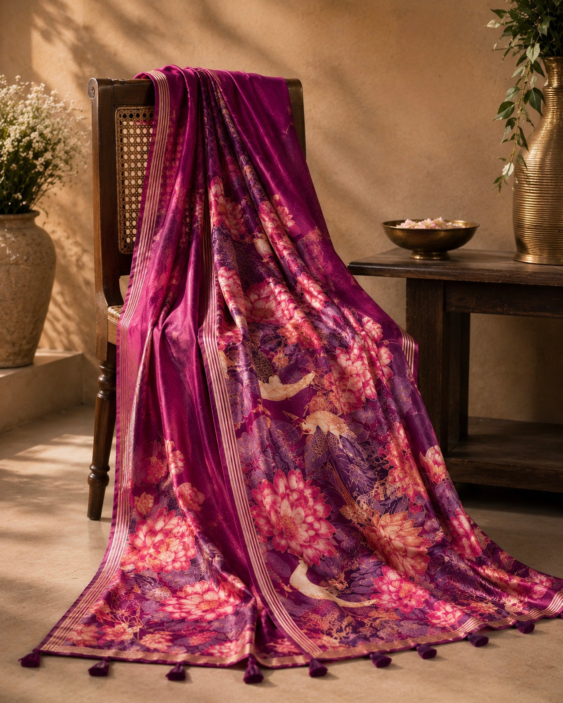 Royal Orchid Bloom Saree
