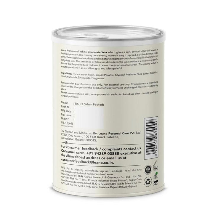 WHITE CHOCOLATE Liposoluble Wax (800 ml)