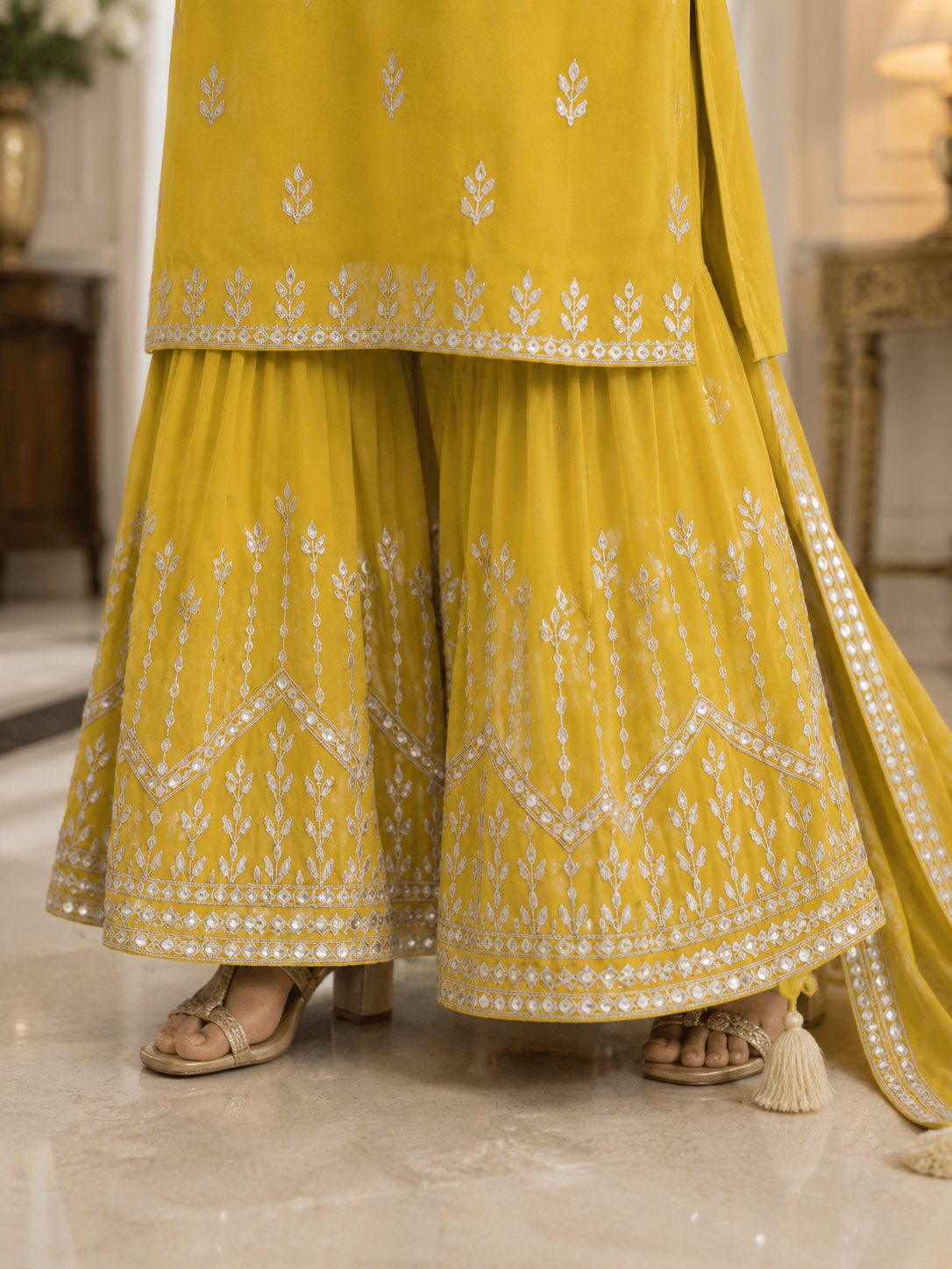 Sunshine Georgette Sharara Set