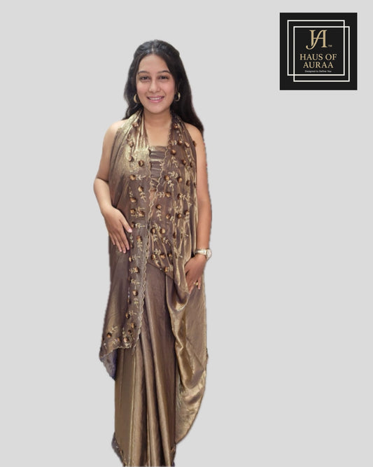 Bronze Glow Saree