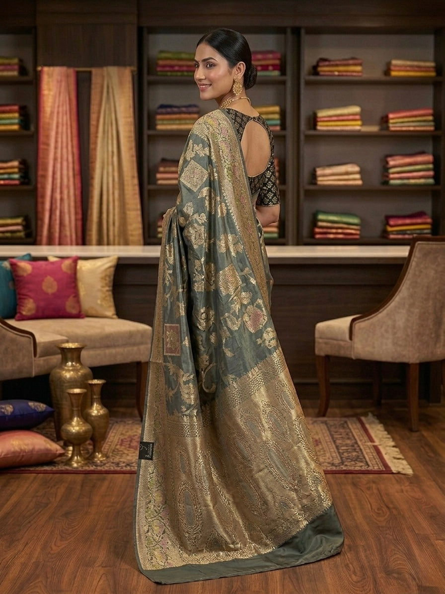 Royal Banarasi Zari Weaved Saree