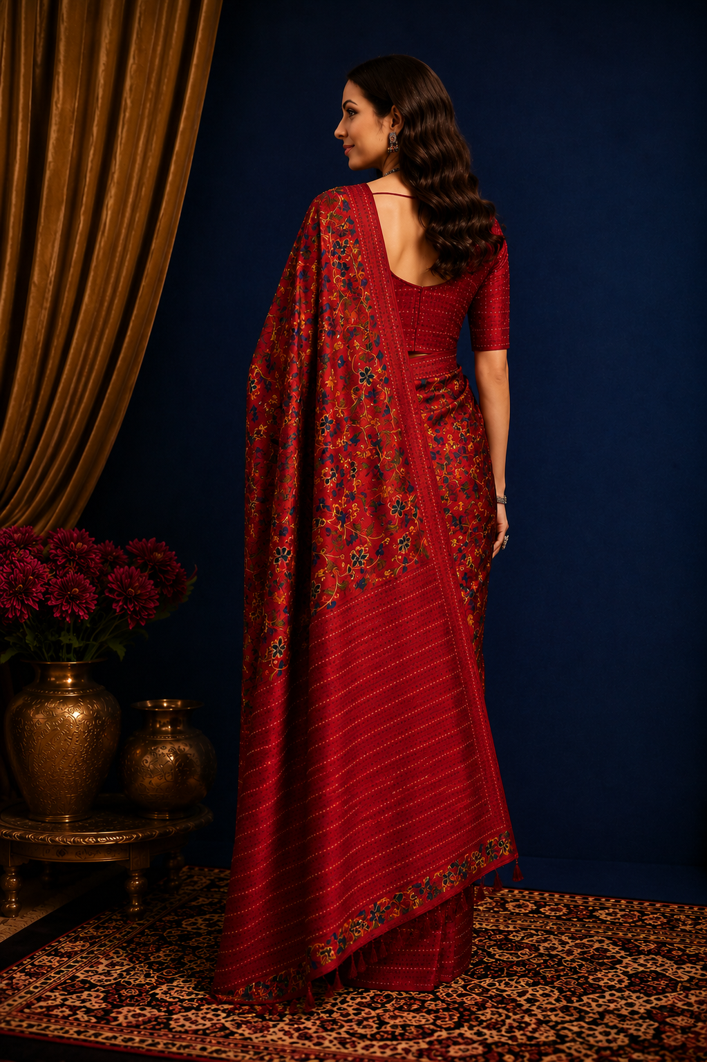 Gulnaar Printed Silk Saree