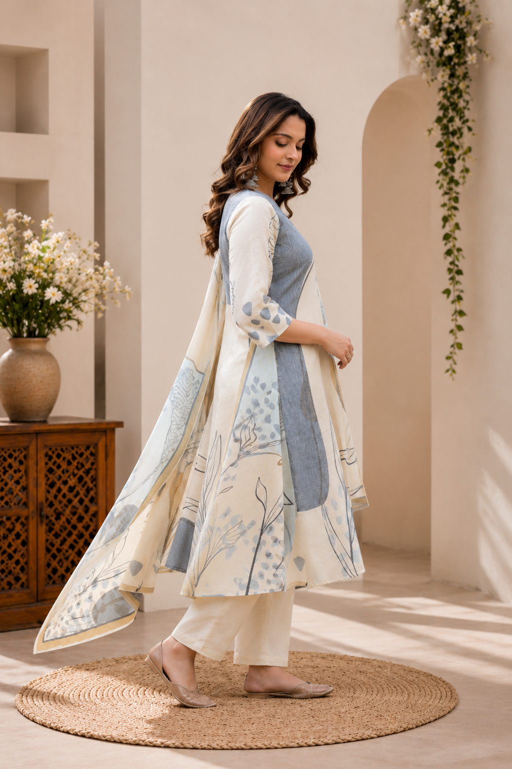 Aabroo Pastel Printed Suit Set