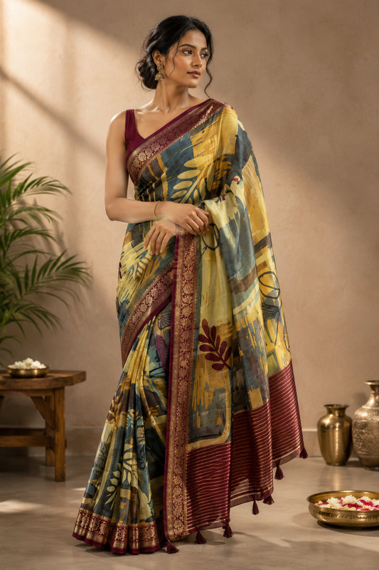 Rustic Muse Art Saree