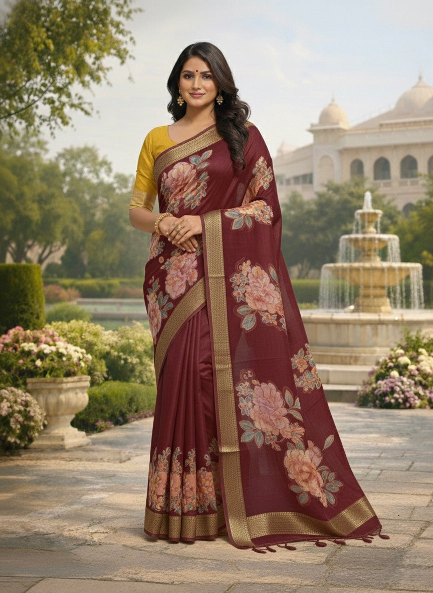 Floral Garden Elegance Sarees