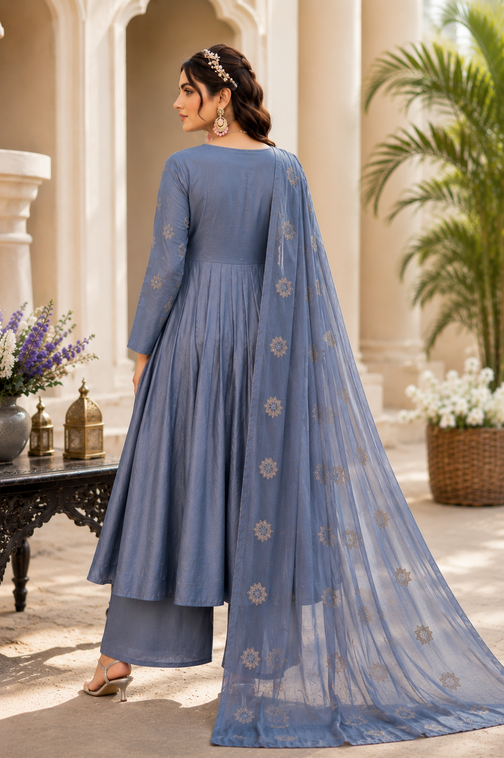 Ruhani Pleated Anarkali Set