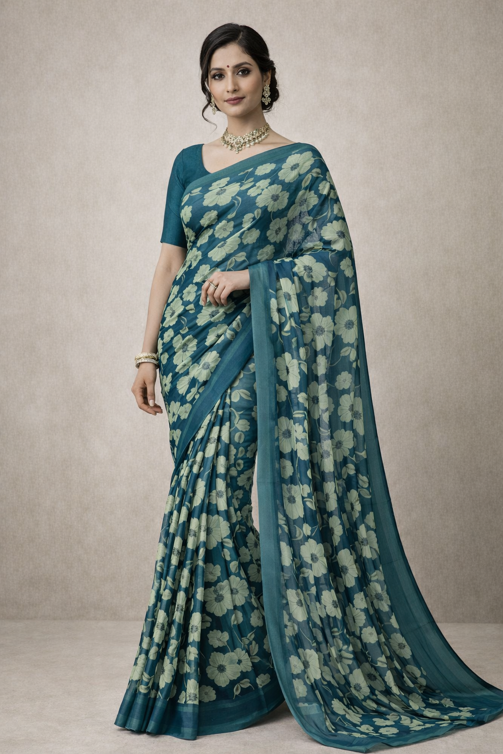 Floral Whisper Printed Saree
