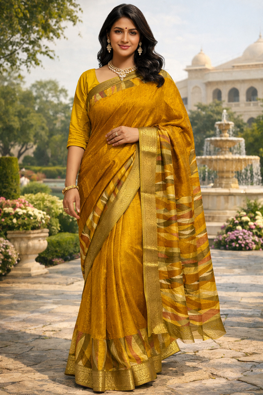 Saree — Regal Mustard Heritage Drape