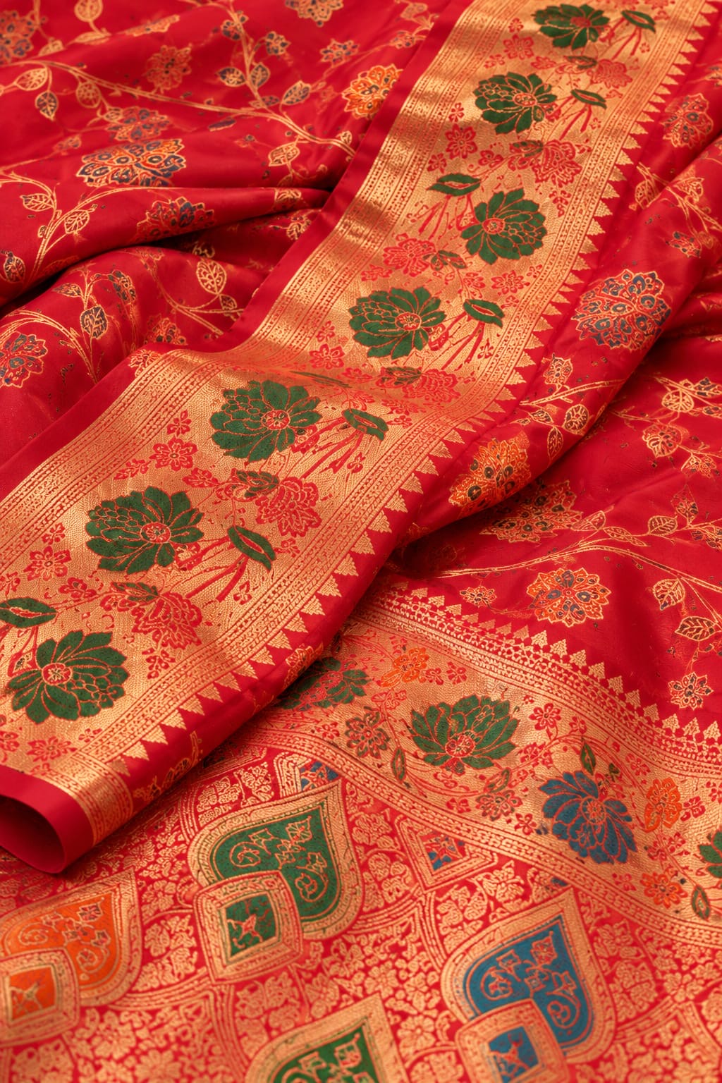Royal Heritage Floral Brocade Saree