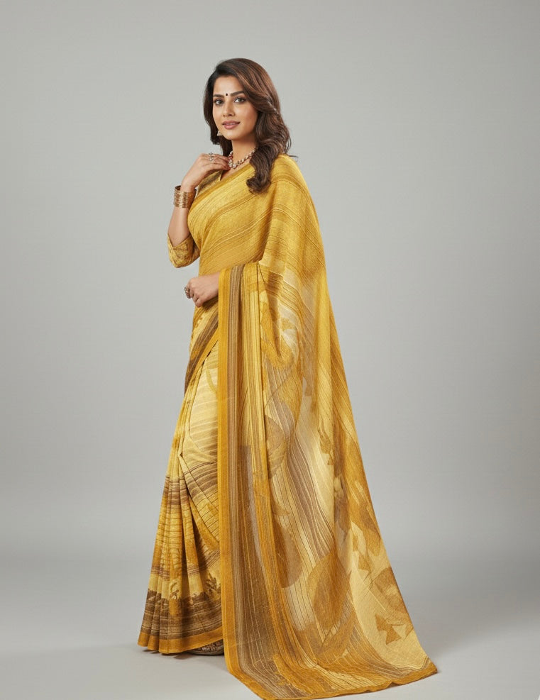 Golden Aura Saree