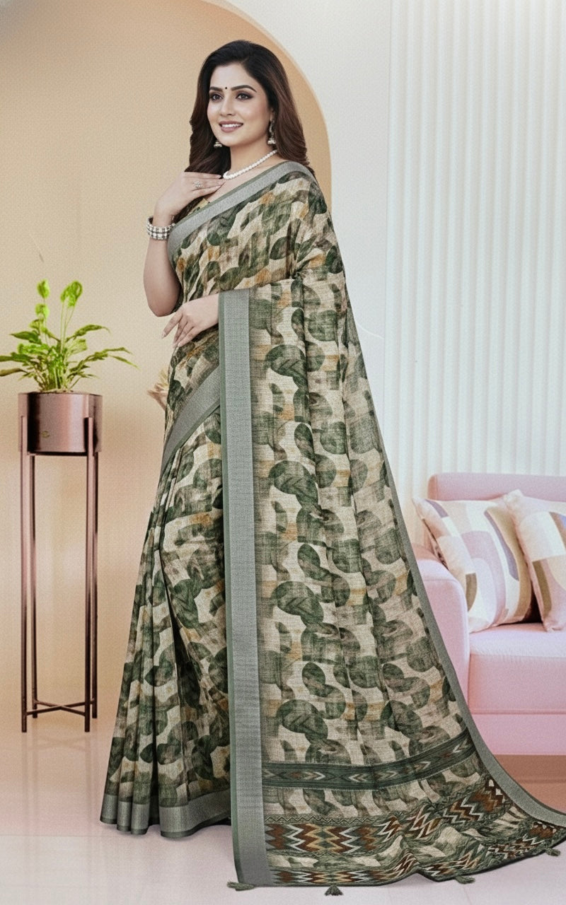 Verdant Mirage Saree