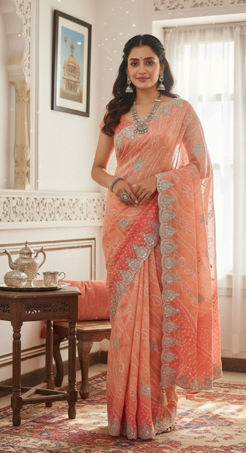 Enchanting Bandhani Saree