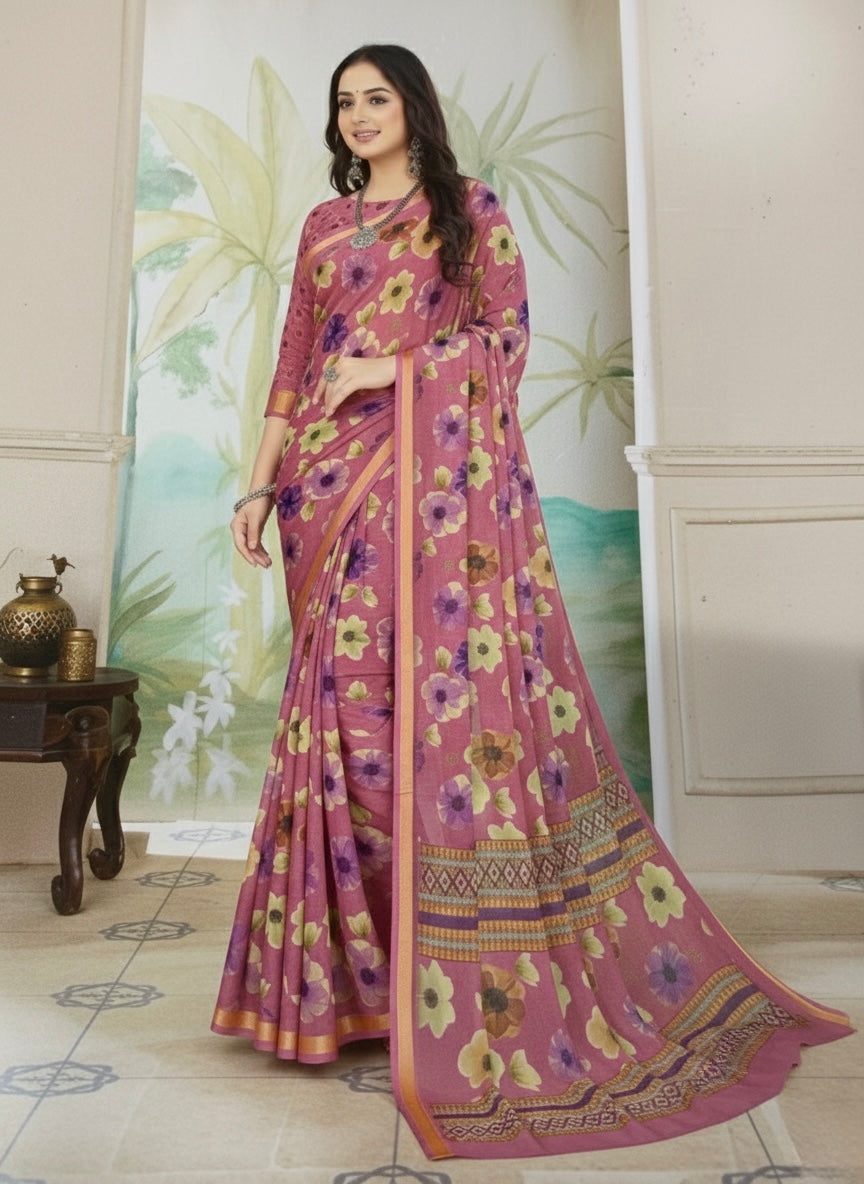 Blossom Garden Printed Saree