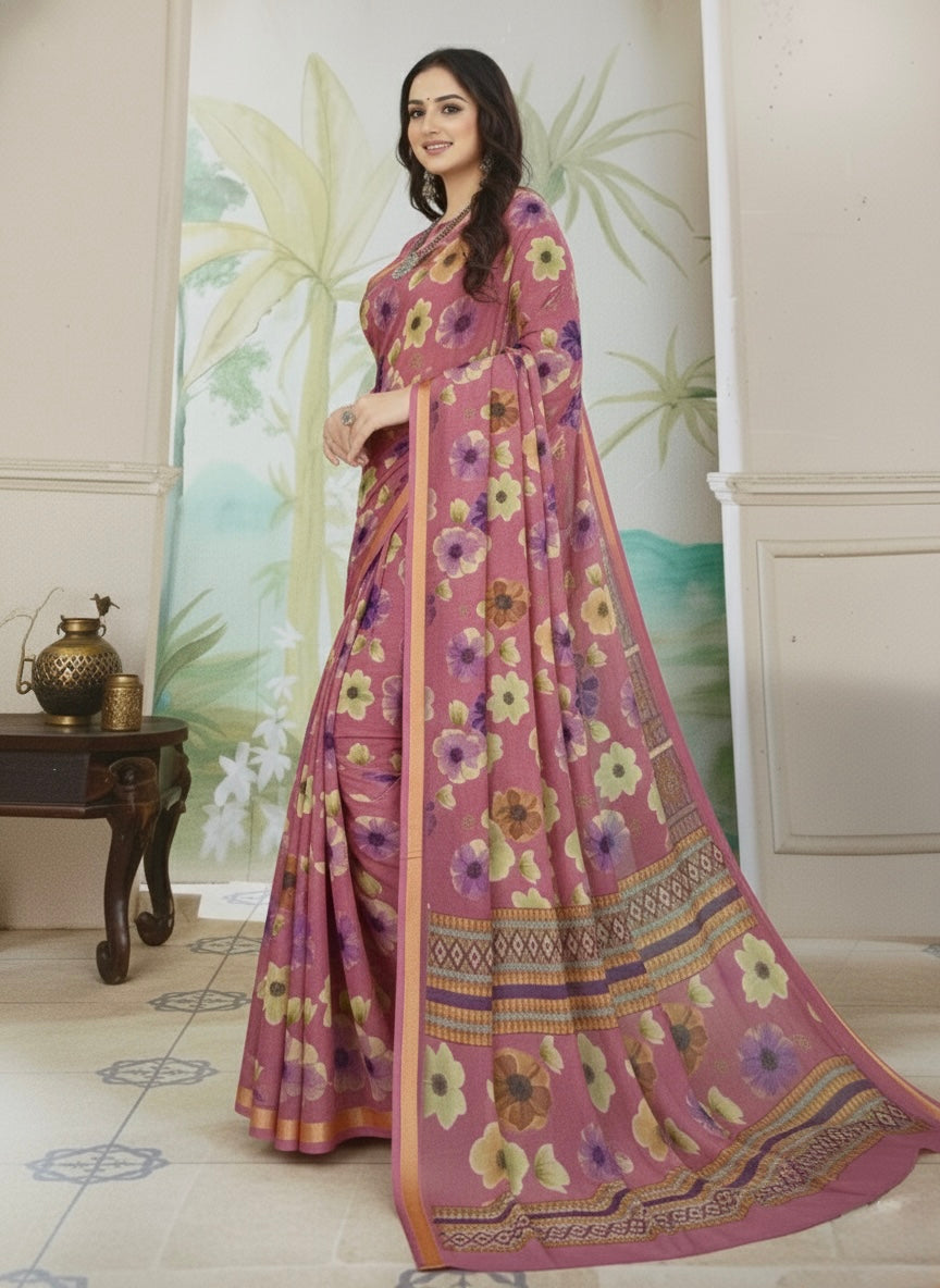 Blossom Garden Printed Saree